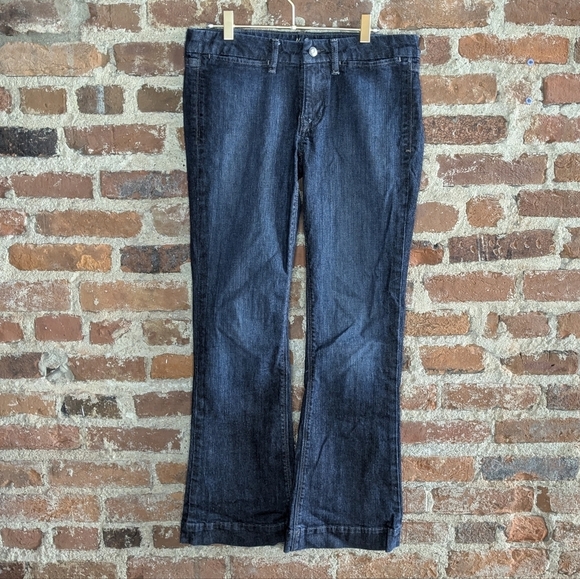 Old Navy Size 8 Blue‎ Dark Wash The Diva Fit & Flare Denim Jeans - Picture 1 of 10